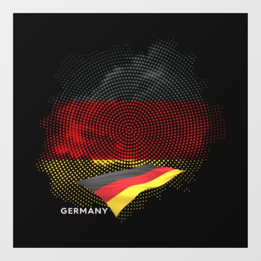 Deutsche Flagge Fensteraufkleber (Blatt)