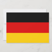 Deutsche Flagge, Flagge Deutschlands Hochzeit Einladung (Rückseite)
