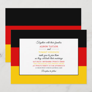 Deutsche Flagge, Flagge Deutschlands Hochzeit Einladung