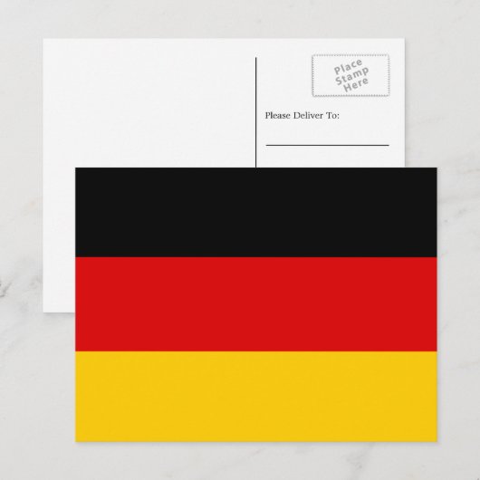 Deutsche Flagge, Flagge Postkarte (Vorne/Hinten)