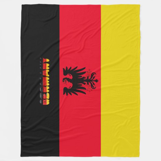 Deutsche Flagge Fleecedecke (Vorderseite)