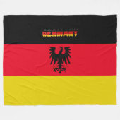 Deutsche Flagge Fleecedecke (Vorderseite (Horizontal))