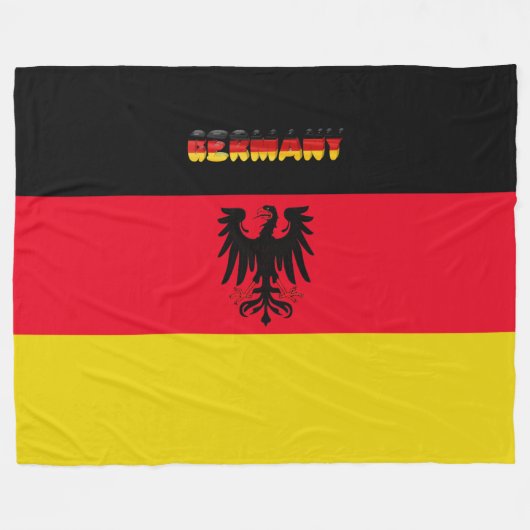 Deutsche Flagge Fleecedecke (Vorderseite (Horizontal))