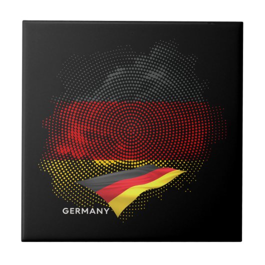 Deutsche Flagge Fliese (Vorderseite)