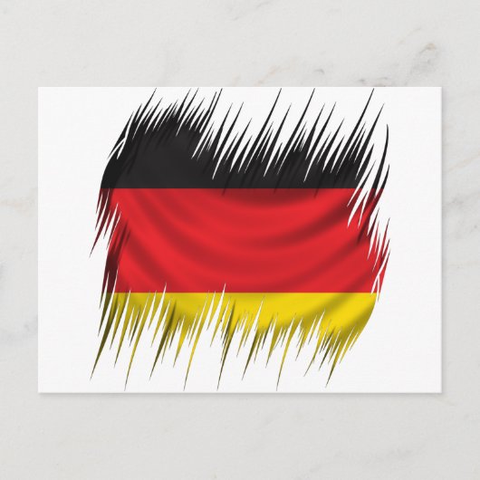 Deutsche Flagge für Shredders Postkarte (Vorderseite)
