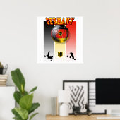 Deutsche Flagge Fußball-Fahrradkick Poster (Heimbüro)