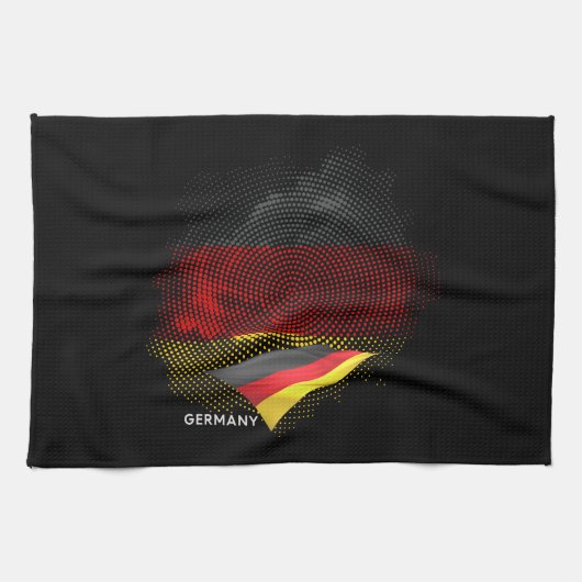 Deutsche Flagge Geschirrtuch (Horizontal)