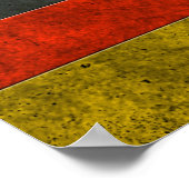 Deutsche Flagge - Gezeiteneffekt Poster (Ecke)
