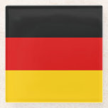 Deutsche Flagge Glasuntersetzer<br><div class="desc">Die Nationalflagge Deutschlands.</div>