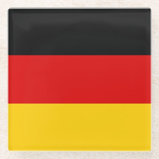 Deutsche Flagge Glasuntersetzer (Vorderseite)