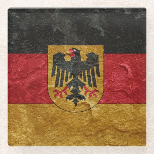Deutsche Flagge Glasuntersetzer (Vorderseite)