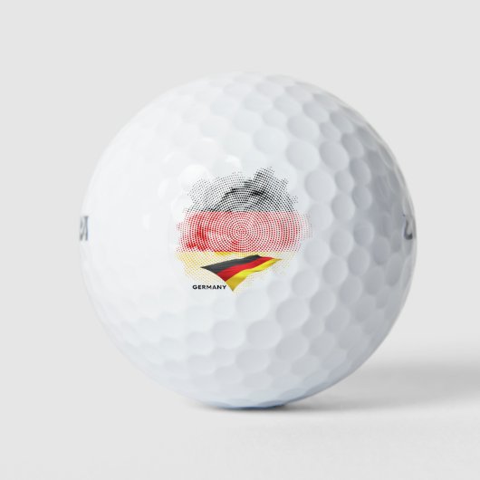 Deutsche Flagge Golfball (Vorderseite)