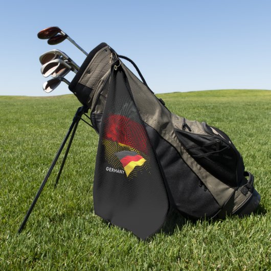 Deutsche Flagge Golfhandtuch (Gras)