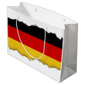 Deutsche Flagge Große Geschenktüte (Rückseite Schrägansicht)