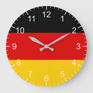 Deutsche Flagge Große Wanduhr