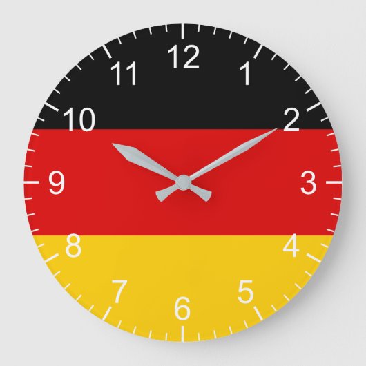 Deutsche Flagge Große Wanduhr (Vorderseite)