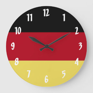 Deutsche Flagge Große Wanduhr