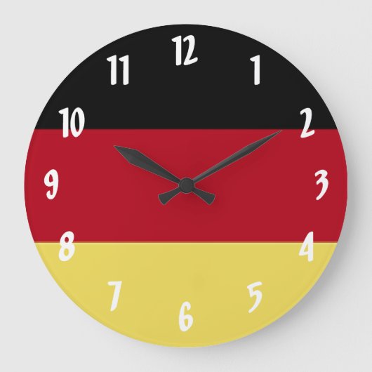 Deutsche Flagge Große Wanduhr (Vorderseite)