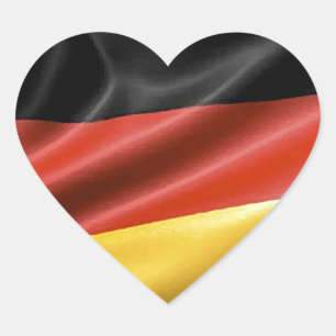 Deutsche Flagge Herz-Aufkleber