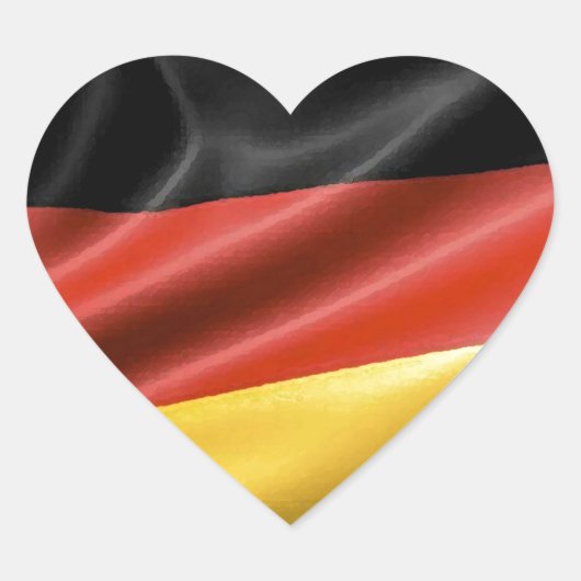 Deutsche Flagge Herz-Aufkleber (Vorderseite)