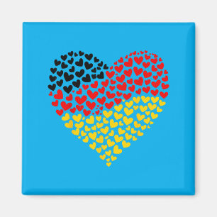 Deutsche Flagge Herz von Pion für Deutschland Frau Magnet