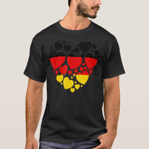 Deutsche Flagge Herzenslust für Frauen & Deutsche T-Shirt