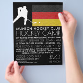 Deutsche Flagge, Hockey-Spieler, Camp-Werbe-Flyer Flyer (Hand)