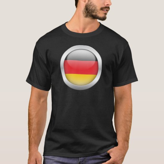Deutsche Flagge in der Kugel T-Shirt (Vorderseite)