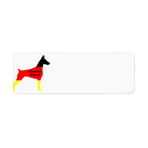 Deutsche Flagge in doberman pinscher siol w name