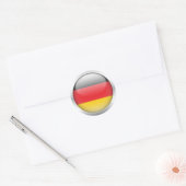 Deutsche Flagge in Orb Runder Aufkleber (Umschlag)