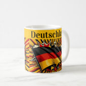 Deutsche Flagge Kaffeetasse. Kaffeetasse (VorderseiteRechts)