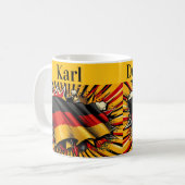 Deutsche Flagge Kaffeetasse. Kaffeetasse (Vorderseite Links)