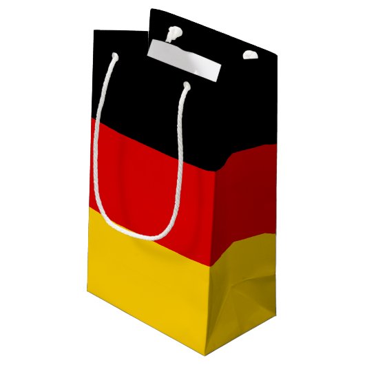 Deutsche Flagge Kleine Geschenktüte (Rückseite Schrägansicht)