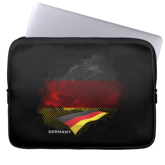 Deutsche Flagge Laptopschutzhülle (Vorderseite)