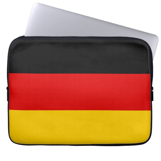 Deutsche Flagge Laptopschutzhülle (Vorderseite)