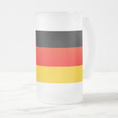 Deutsche Flagge Mattglas Bierglas (VorderseiteRechts)