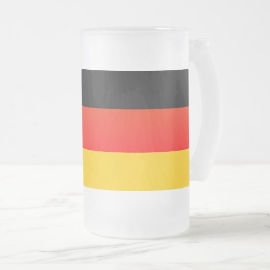 Deutsche Flagge Mattglas Bierglas (VorderseiteRechts)