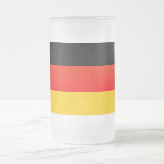 Deutsche Flagge Mattglas Bierglas (Mittel)