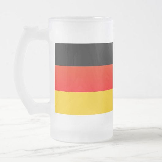 Deutsche Flagge Mattglas Bierglas (Links)