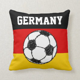 Deutsche Flagge mit Fußball Kissen
