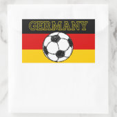 Deutsche Flagge mit Fußball Rechteckiger Aufkleber (Tasche)