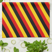 Deutsche Flagge mit roten Herzen Deutschland/Sport Geschirrtuch (Gefaltet)