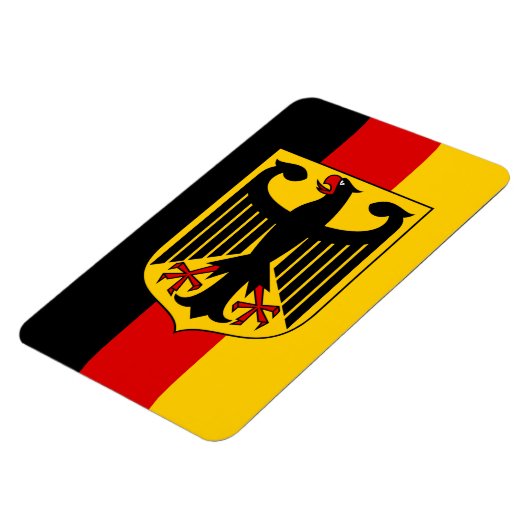 Deutsche Flagge mit Wappen Magnet (Linke Seite)