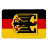 Deutsche Flagge mit Wappen Magnet (Horizontal)