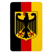 Deutsche Flagge mit Wappen Magnet (Vertikal)