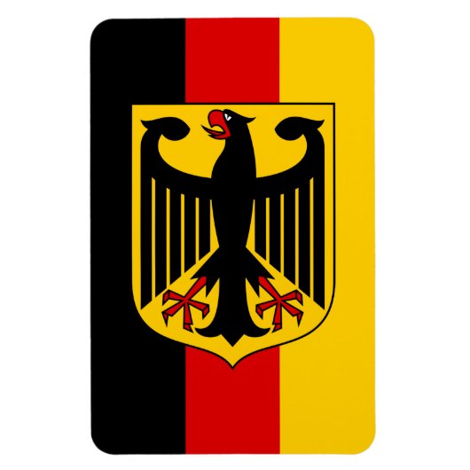 Deutsche Flagge mit Wappen Magnet (Vertikal)