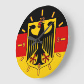 Deutsche Flagge mit Wappen-Uhr (mit Zahlen) Große Wanduhr (Winkel)