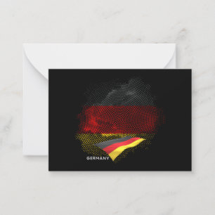 Deutsche Flagge Mitteilungskarte