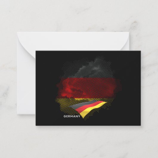 Deutsche Flagge Mitteilungskarte (Vorderseite)