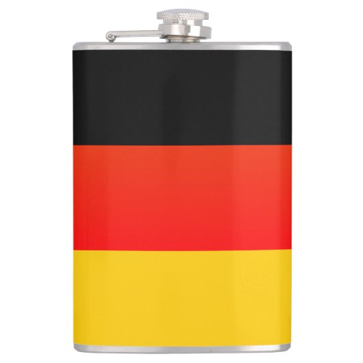 Deutsche Flagge oder deutsche Flagge Thermotasse Flachmann (Vorderseite)